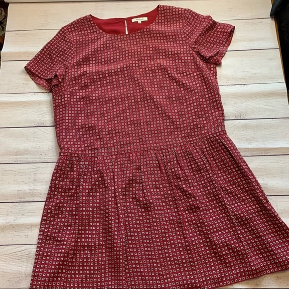 Madewell Silk Ascot Tile Dress Size 10